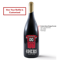 49ers Custom Jersey 1.5L Etched Wine