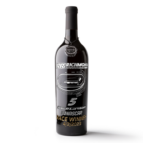 Kyle Larson #5 Richmond Race Winner Etched Wine
