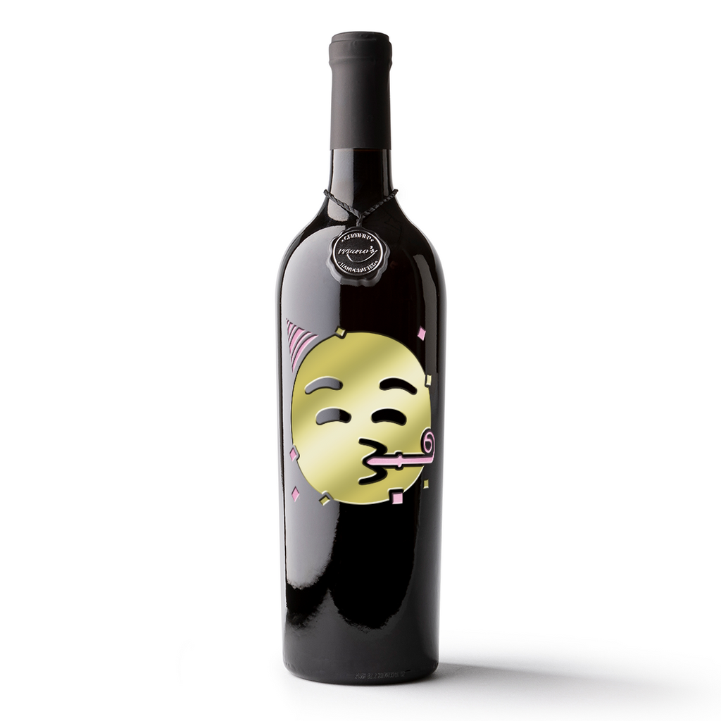 Birthday Emoji Etched Wine