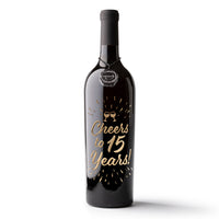 Cheers To Your Years Custom Etched Wine Bottle