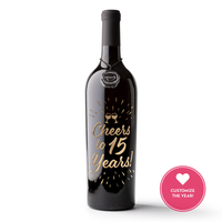 Cheers To Your Years Custom Etched Wine Bottle
