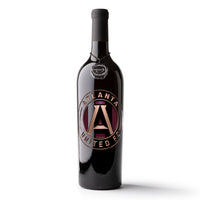 Atlanta United Logo Etched Wine