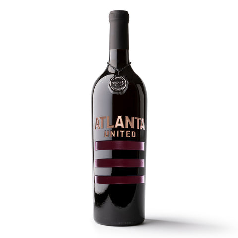 Atlanta United Stripes Etched Wine