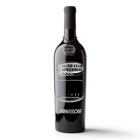 Auto Club Speedway Etched Wine