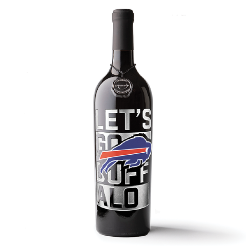 Buffalo Bills Let's Go Etched Cabernet Sauvignon