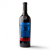 Buffalo Bills Custom Jersey Etched Wine