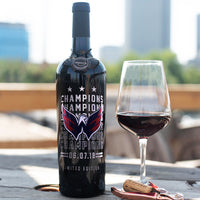 Washington Capitals Champions Etched Wine