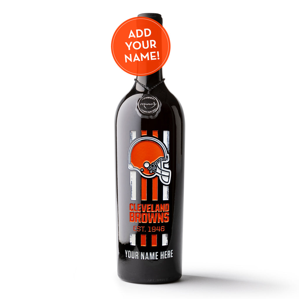 Cleveland Browns Custom Name Etched Wine