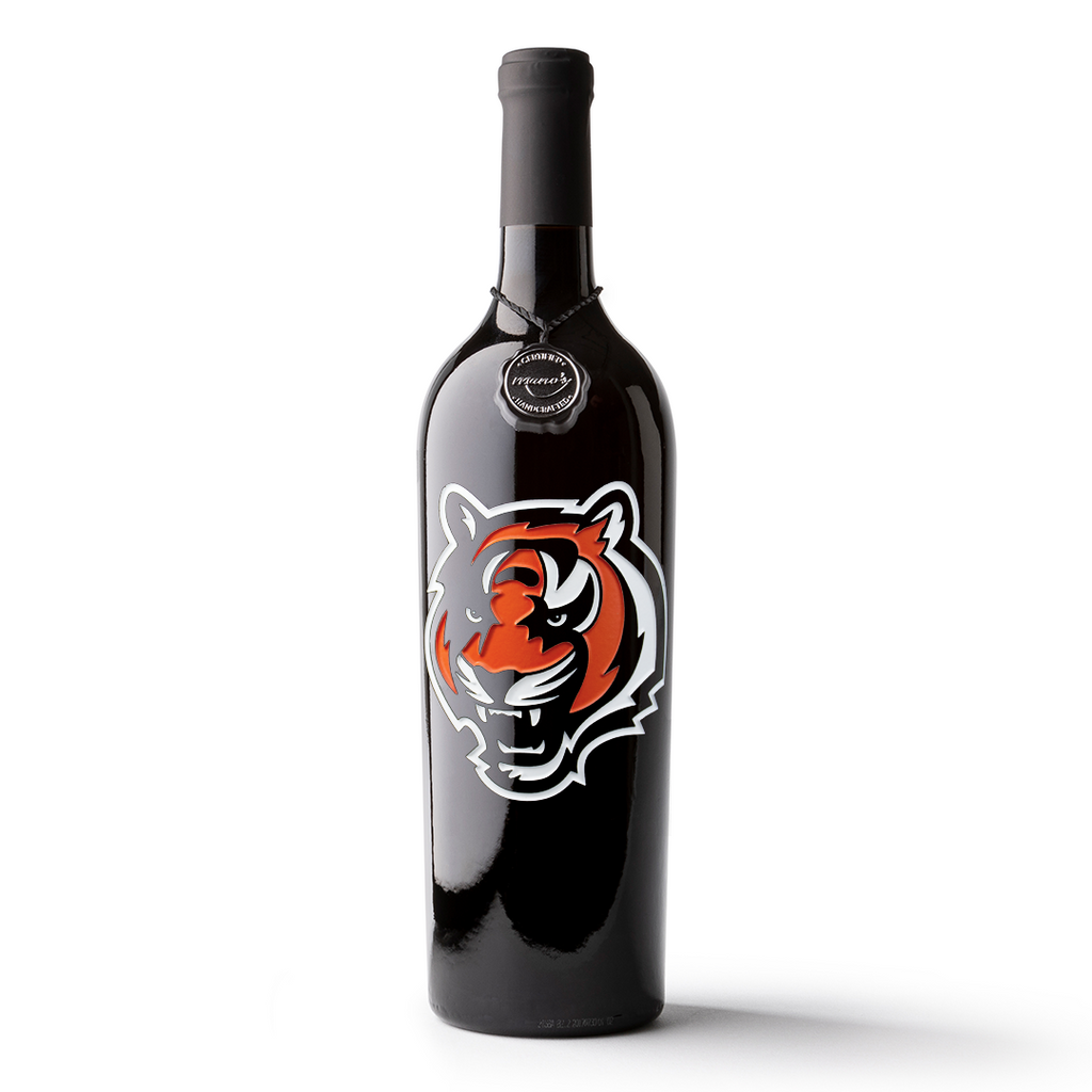 Cincinnati Bengals Etched Wine