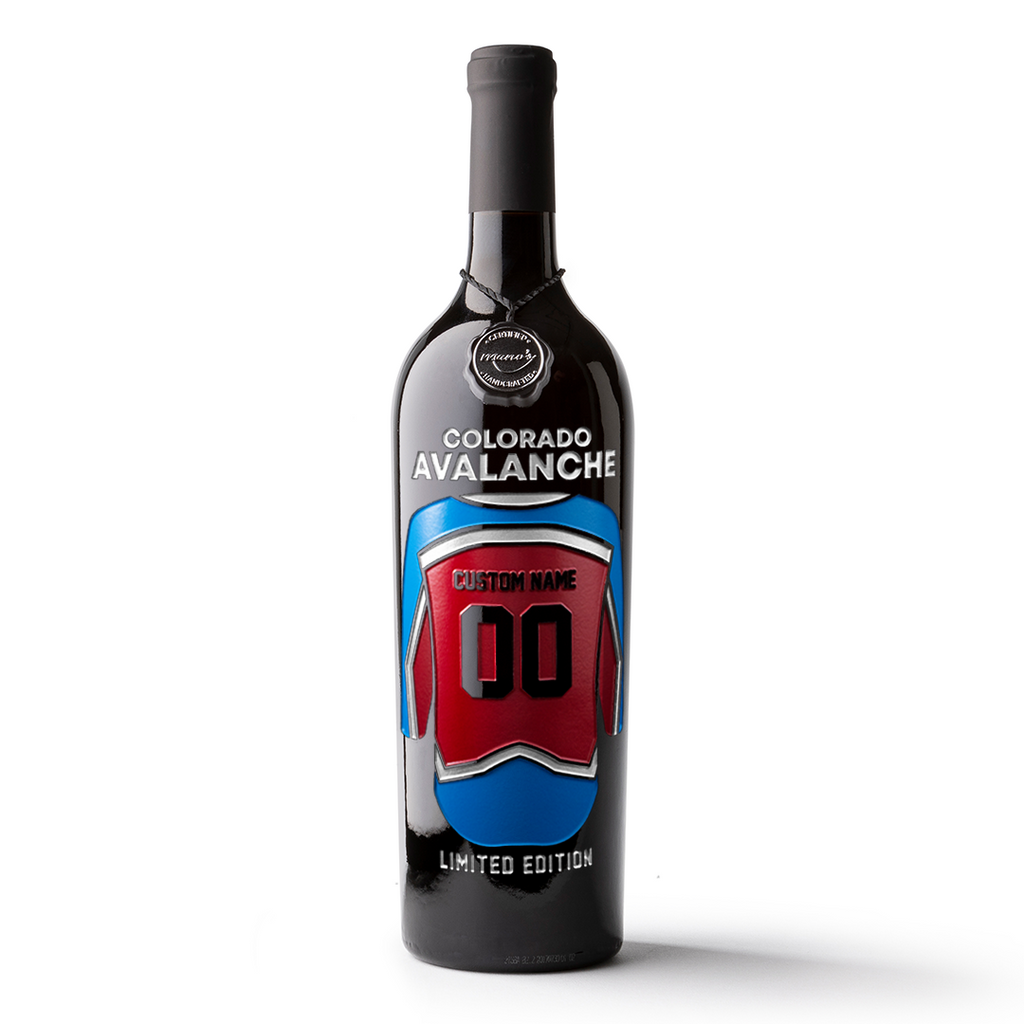Colorado Avalanche Custom Jersey Etched Wine