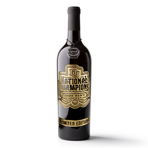 University of Denver 2022 National Ice Hockey Champions Etched Wine
