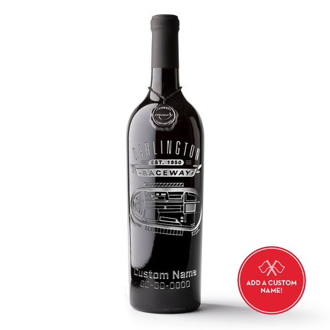 Darlington Raceway Custom Name Etched Wine