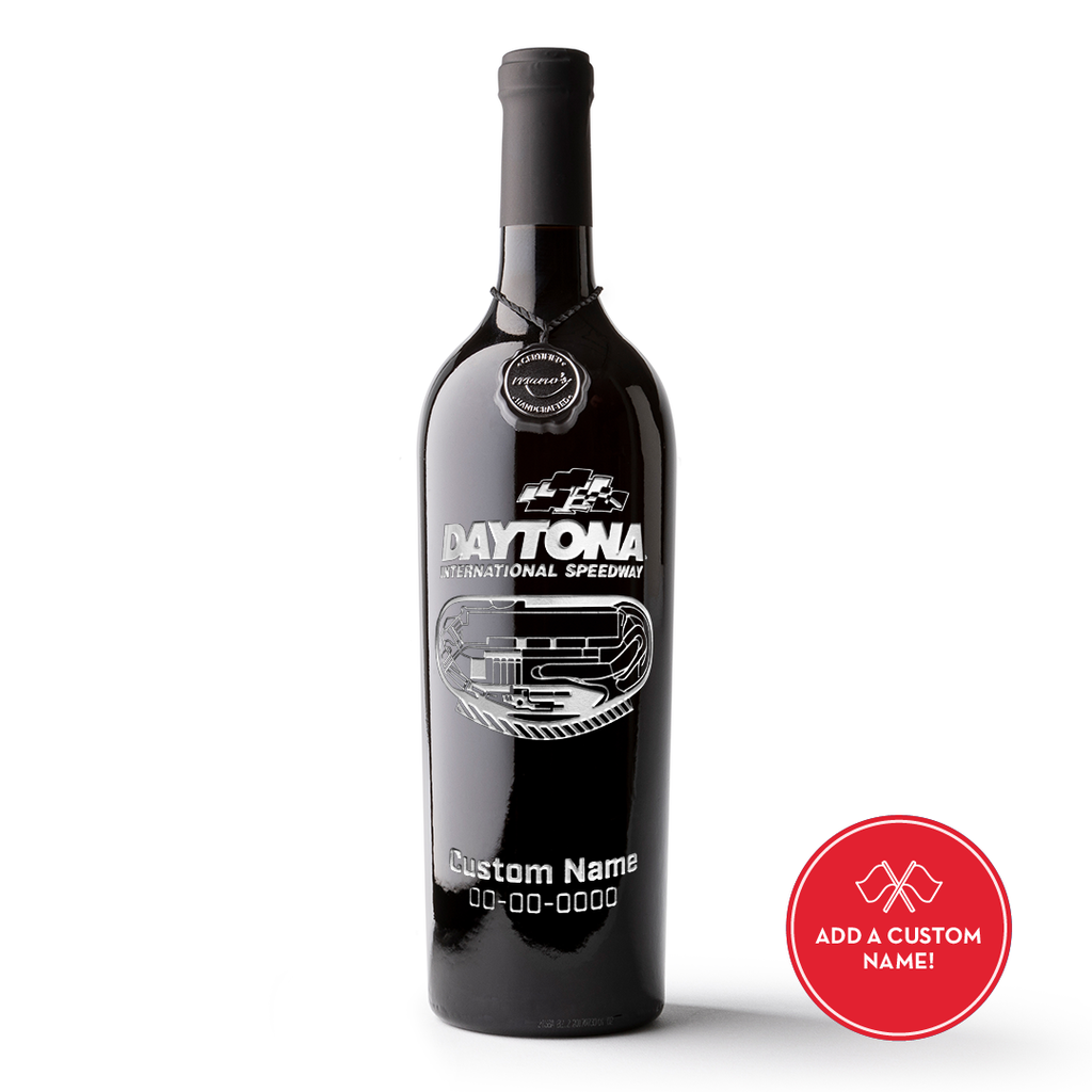 Daytona International Speedway Custom Etched Wine