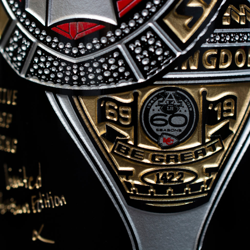Kansas City Chiefs 2019 Champions Ring Etched Wine