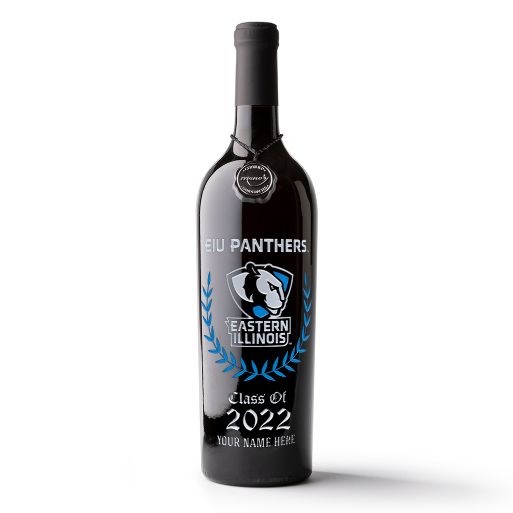 Eastern Illinois Custom Alumni Etched Wine