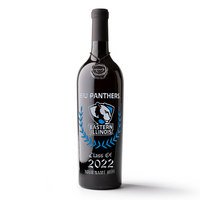 Eastern Illinois Custom Alumni Etched Wine