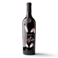 Easter Bunny Etched Wine