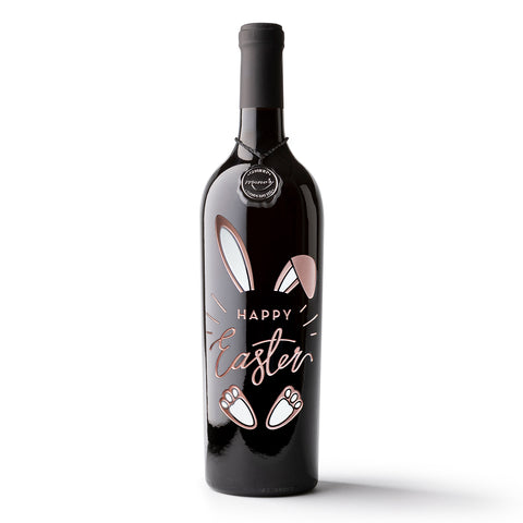 Easter Bunny Etched Wine