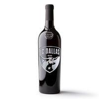 FC Dallas Logo Etched Wine