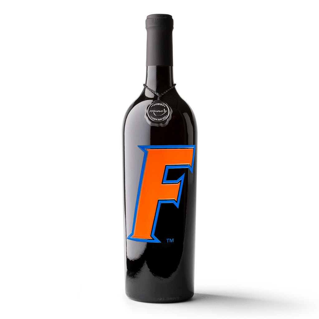 University of Florida Logo Etched Wine