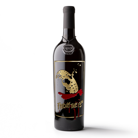 Friday the 13th Poster Etched Wine