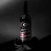 Georgia 2021 National Champions Stars Etched Display Bottle