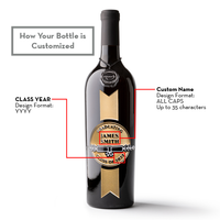 Get your graduate's name and graduating class etched on a Graduation Award wine bottle!