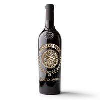 Personalize a wine bottle for the college graduate in your life, shop the Mano's Wine Custom Graduate Laurel Etched Wine bottle