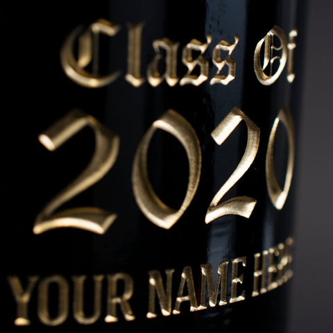 North Dakota State Custom Alumni Etched Wine