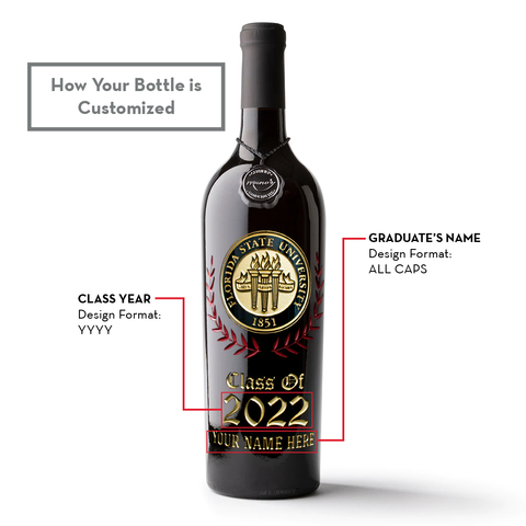 Florida State University FSU Custom Alumni Etched Wine