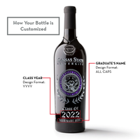 Kansas State University Custom Alumni Wine Bottle
