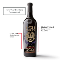 Louisiana State University Custom Alumni Etched Wine