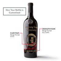 Pittsburg State University Custom Alumni Wine Bottle