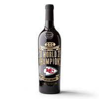 2022 Chiefs World Champions Stadium Etched Wine