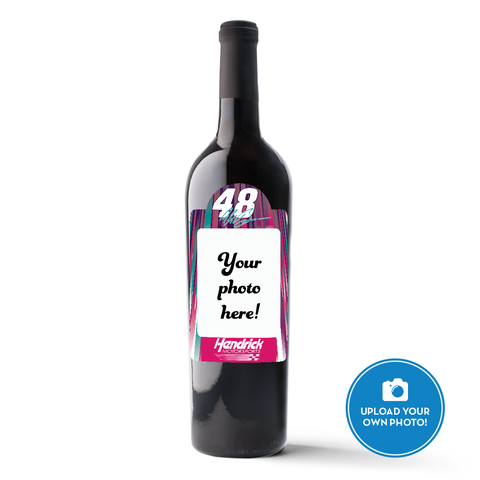 #48 Alex Bowman Custom Photo Label Wine