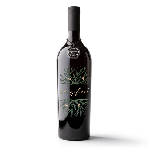 Joyful Foliage Etched Wine
