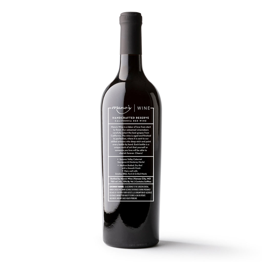 Happy Anniversary Etched Wine Bottle