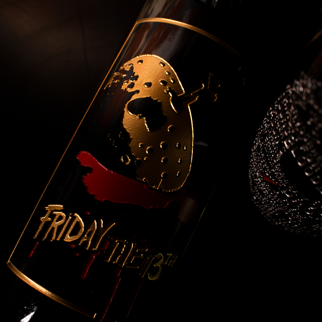 Friday the 13th Poster Etched Wine