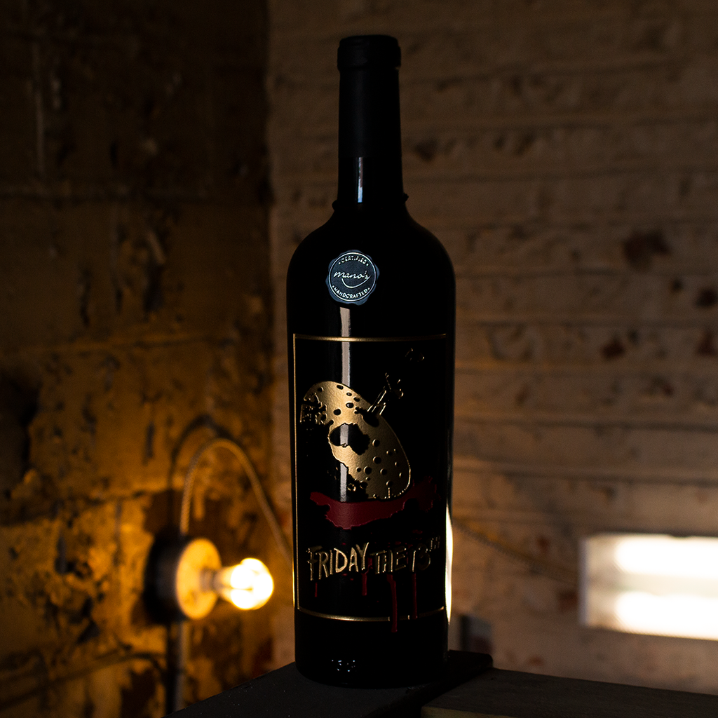 Friday the 13th Poster Etched Wine