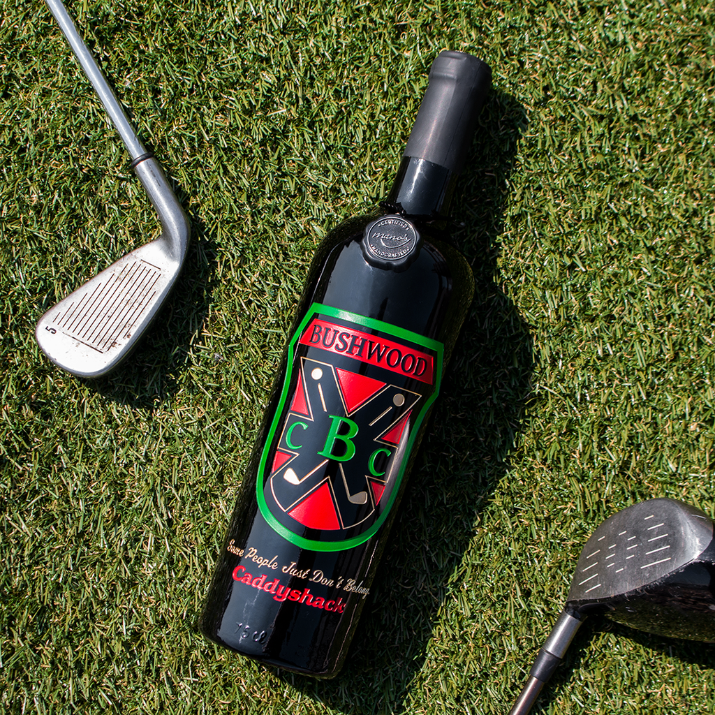 Caddyshack Buschwood Crest Etched Wine