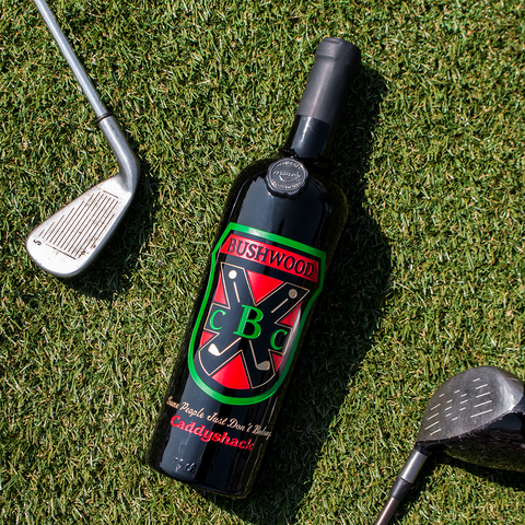 Caddyshack Buschwood Crest Etched Wine