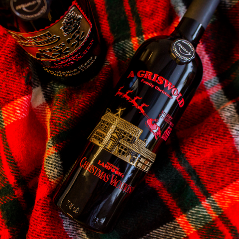 Christmas Vacation House Etched Wine
