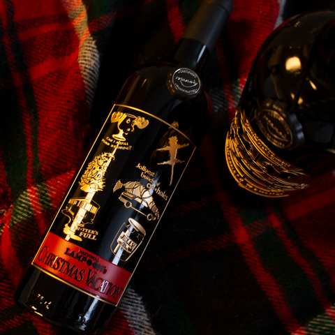 Christmas Vacation Icons Etched Wine