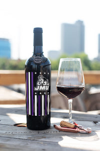 James Madison Flag Etched Wine