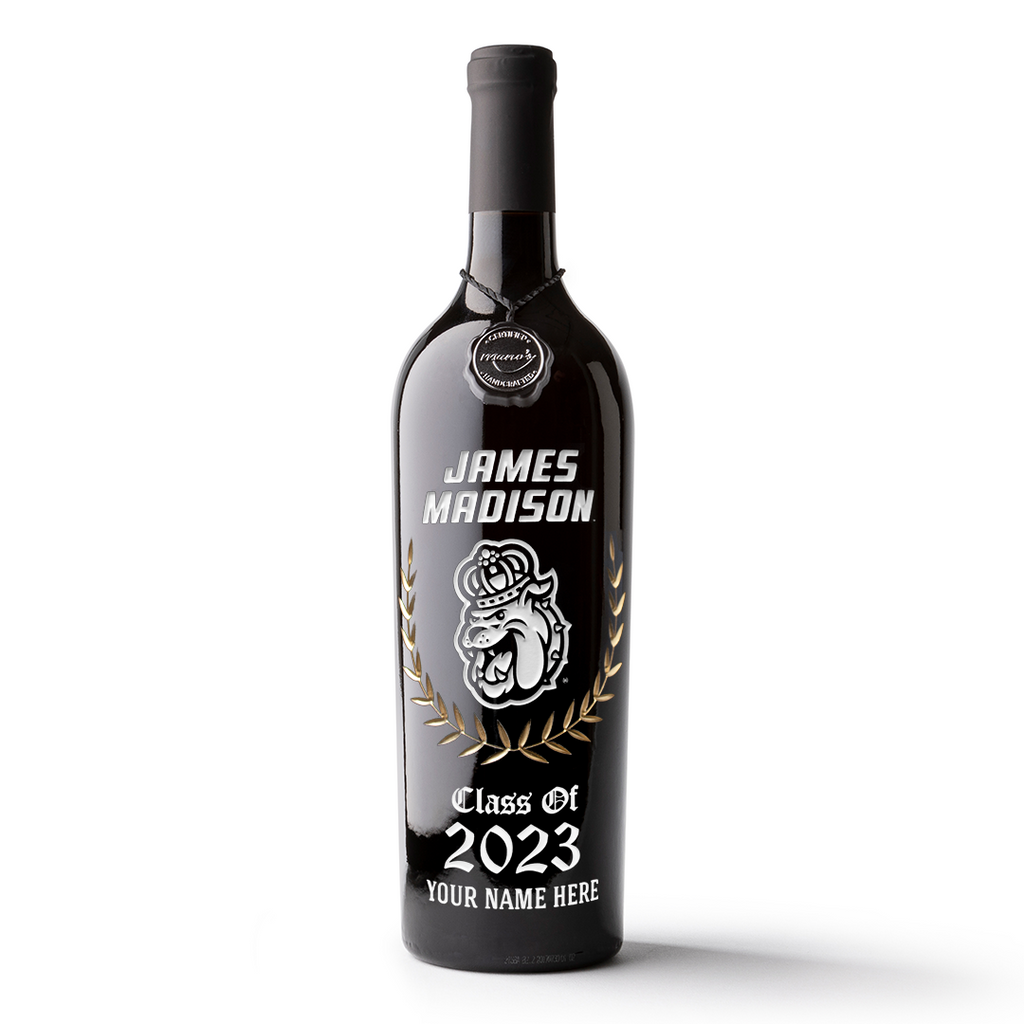 James Madison Custom Alumni Etched Wine