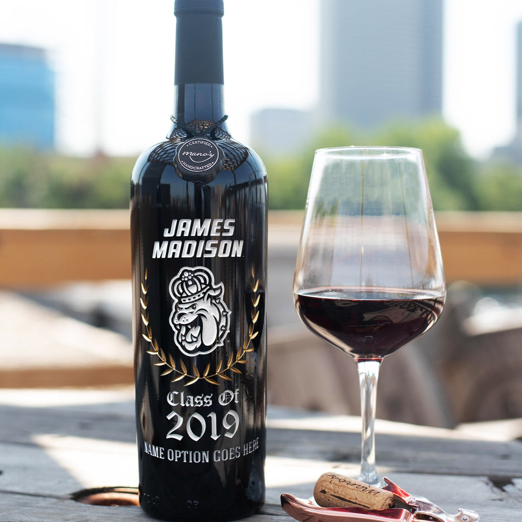 James Madison Custom Alumni Etched Wine