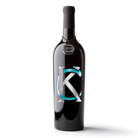 Kansas City Logo Etched Wine Bottle