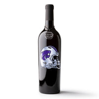 Kansas State University Football Etched Wine Bottle