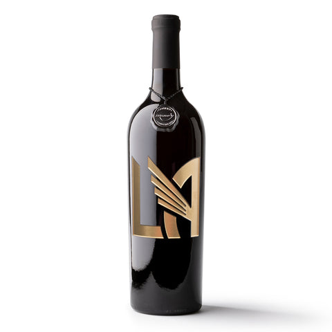 LAFC 'LA' Logo Etched Wine