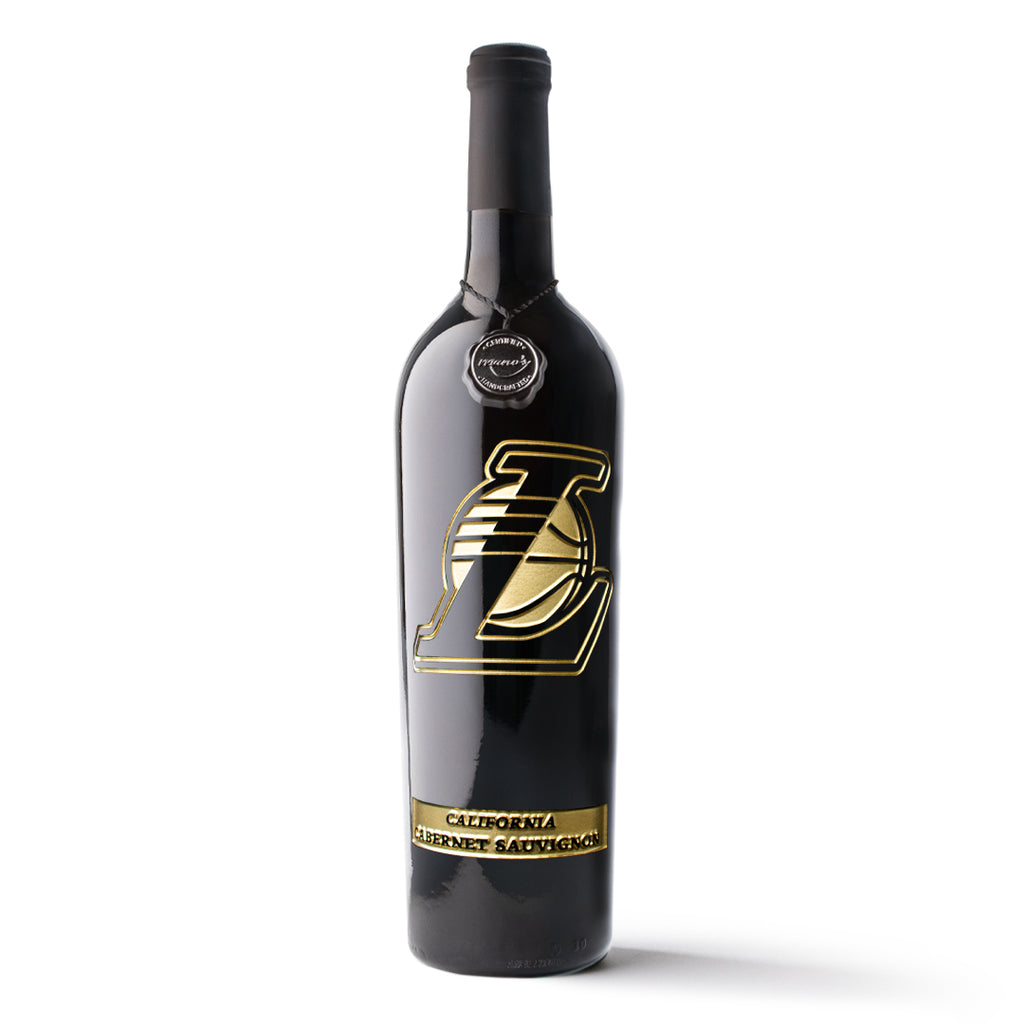 LA Lakers Gold Series Etched Wine